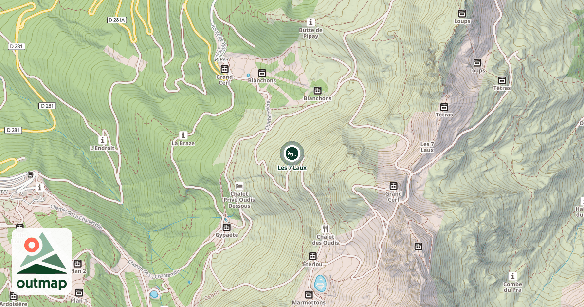 Map of Les 7 Laux