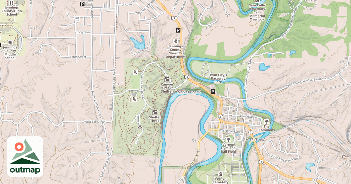 Map of Mark's lunge