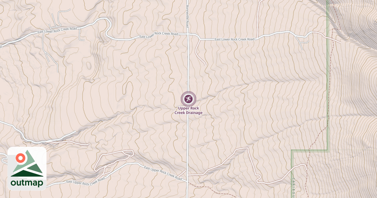 Map of Upper Rock Creek Drainage