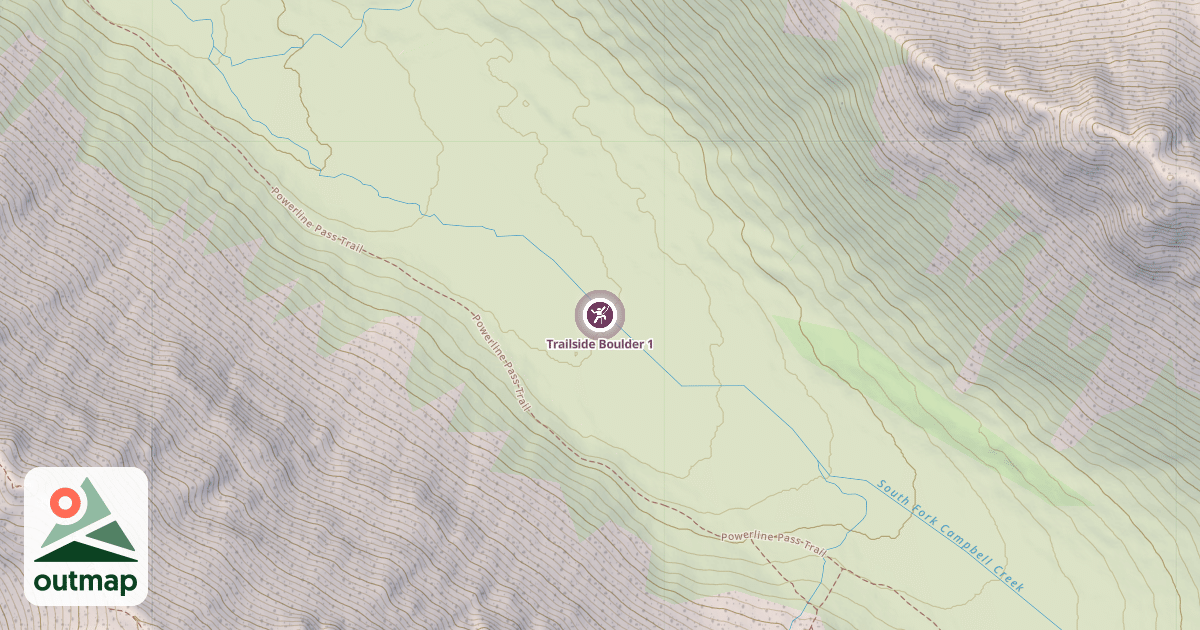 Map of Trailside Boulder 1