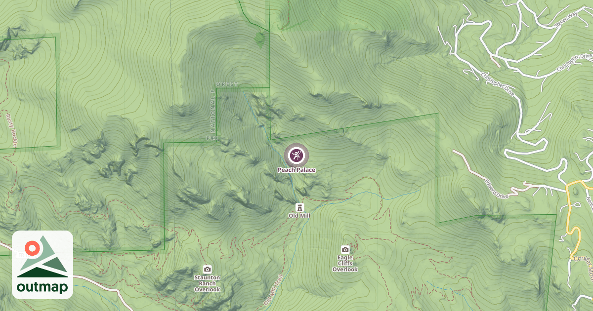 Map of Peach Palace