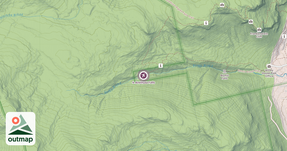 Map of 4. Arethusa Falls