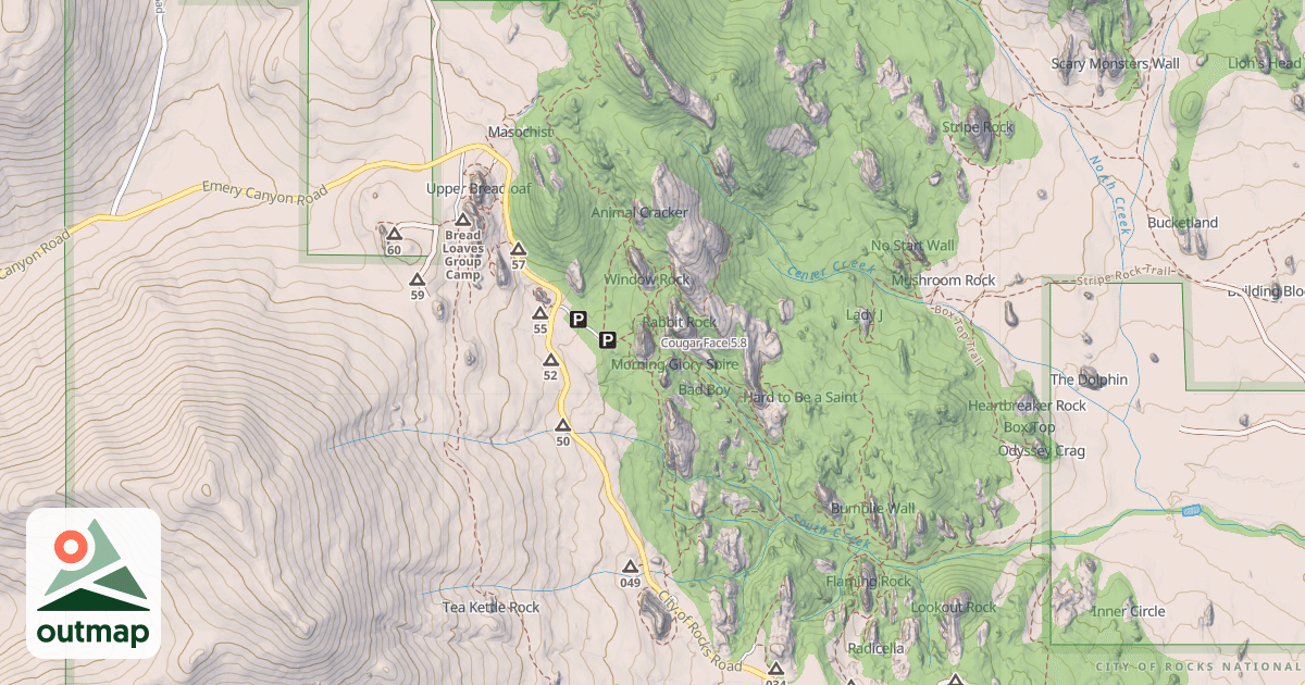 Map of Cougar Face