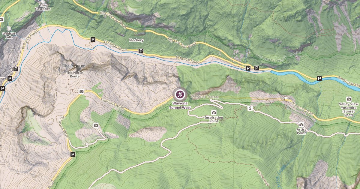Map preview of Wawona Tunnel West