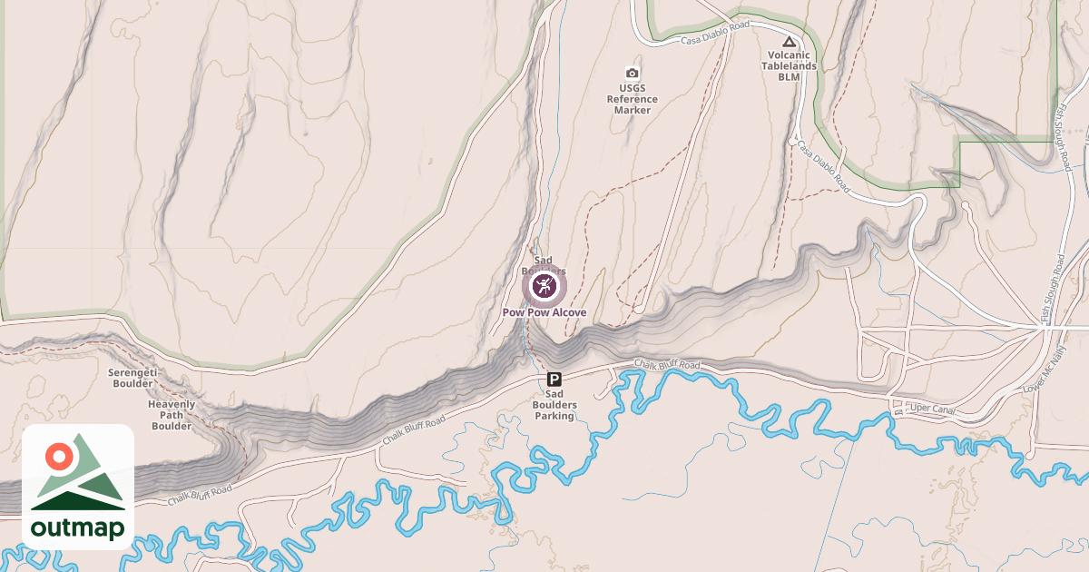 Map of Pow Pow Alcove