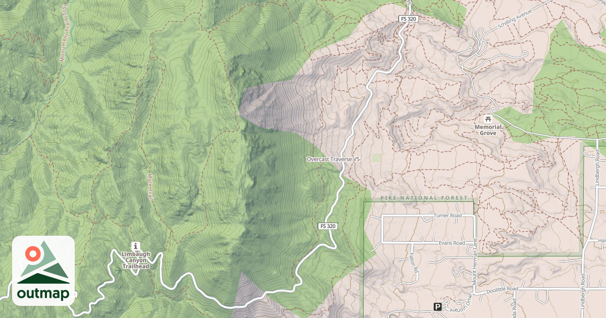 Map of Overcast Traverse