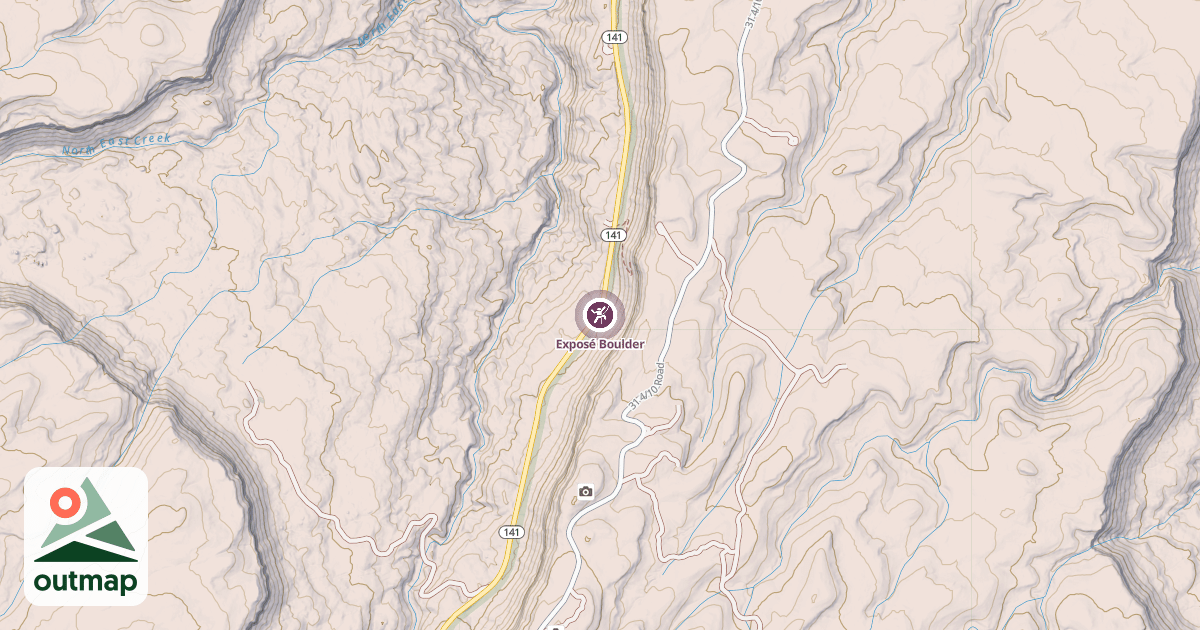 Map of Exposé Boulder