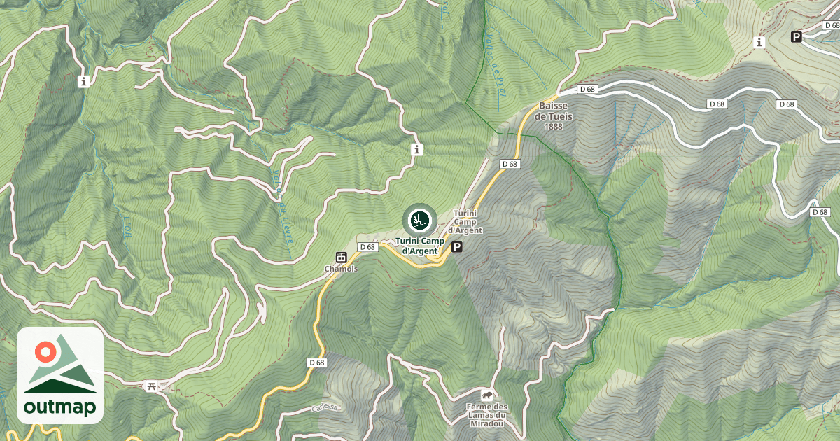Map of Turini Camp d'Argent