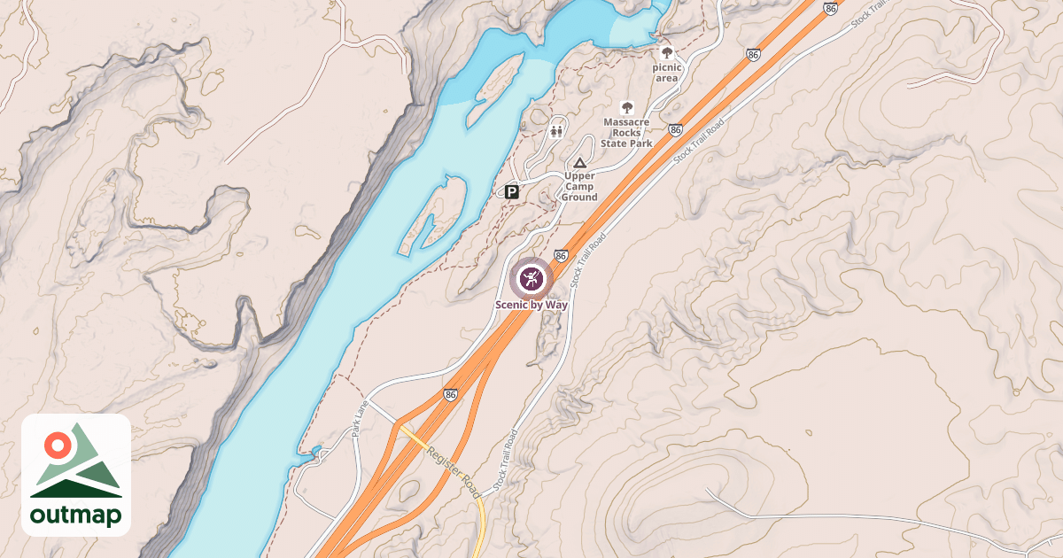 Map of Scenic by Way