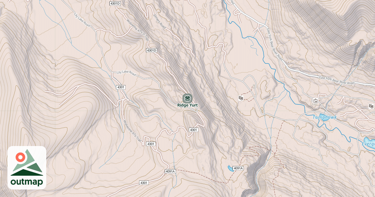 Map of Ridge Yurt