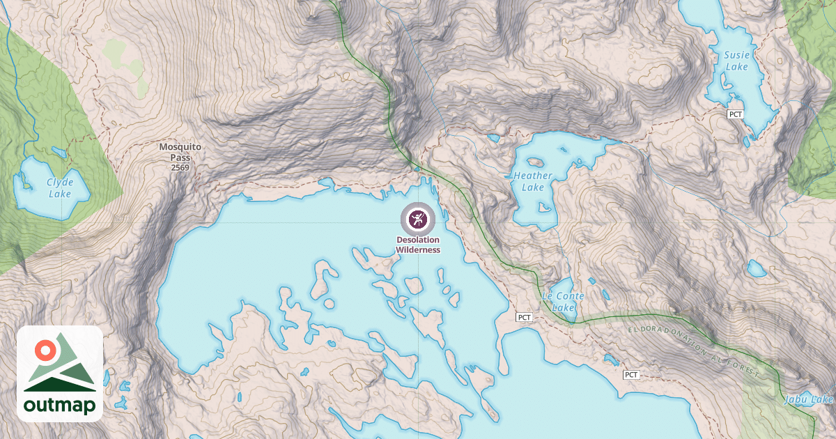 Map of Desolation Wilderness