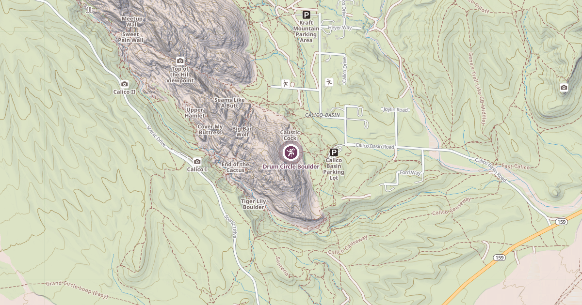 Map preview of Drum Circle Boulder