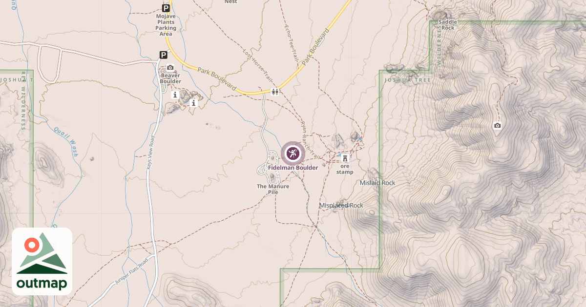 Map of Fidelman Boulder