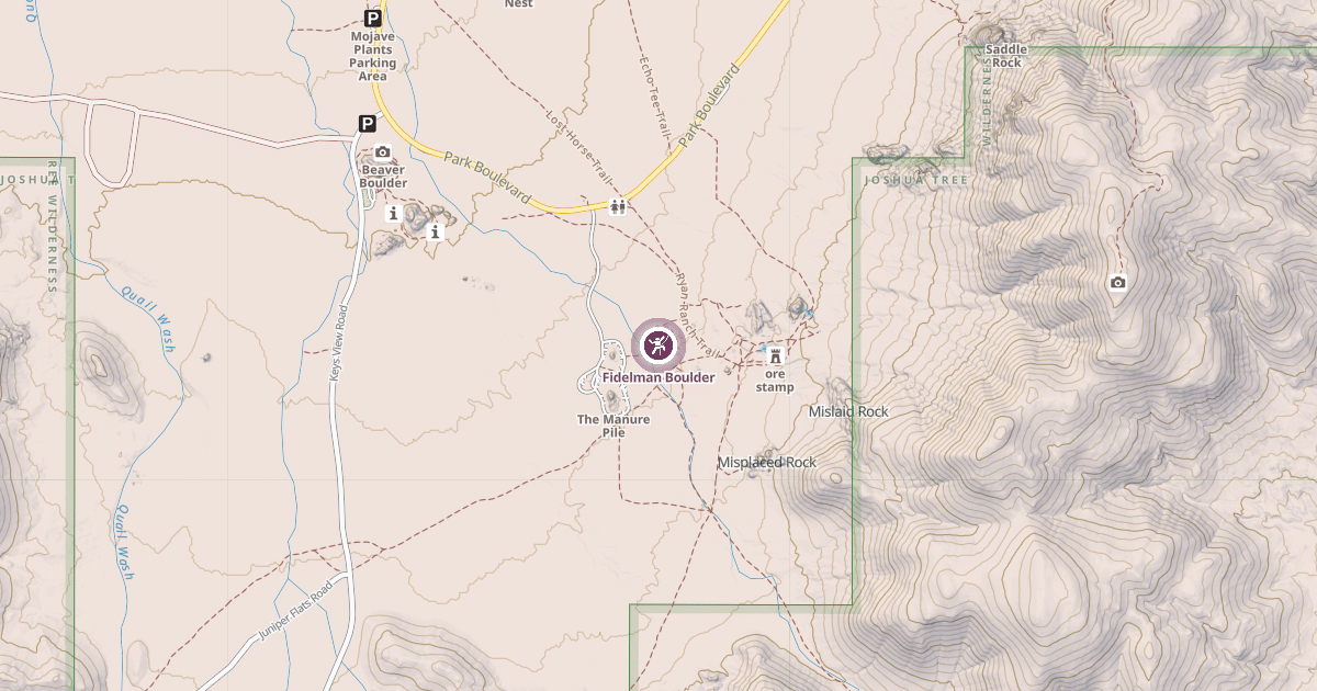 Map preview of Fidelman Boulder