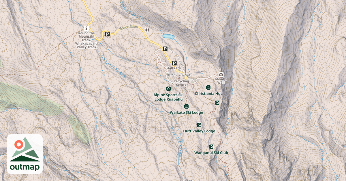 Map of Alpine Sports Ski Lodge "A-Frame"