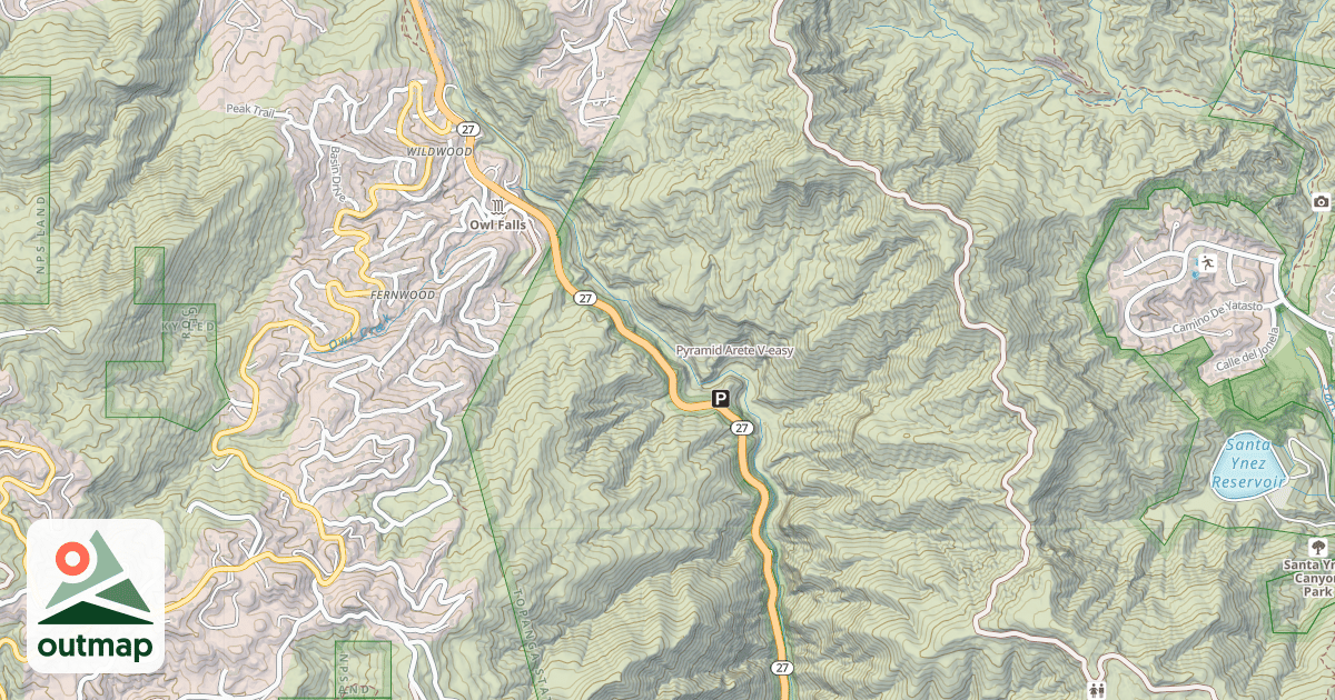 Map of Pyramid Arete