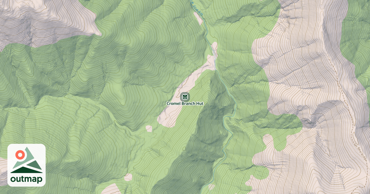 Map of Cromel Branch Hut