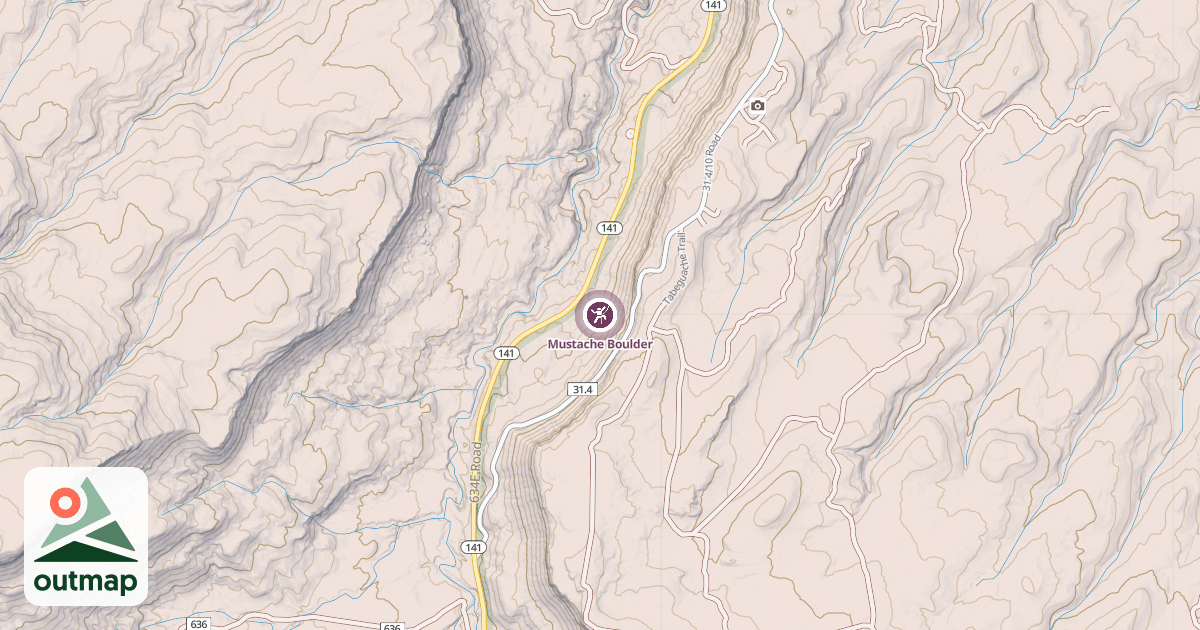 Map of Mustache Boulder