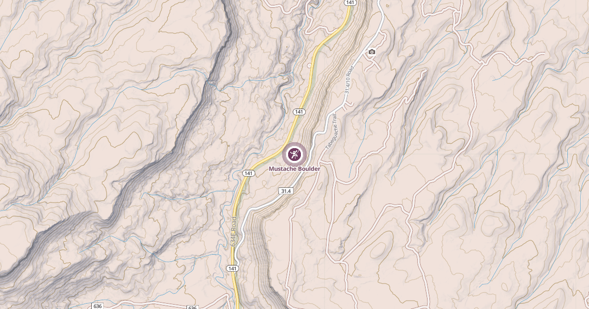 Map preview of Mustache Boulder