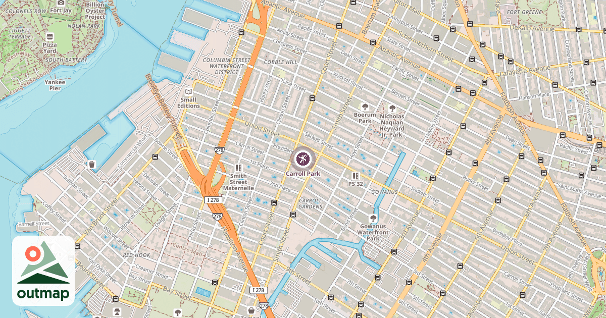 Map of Carroll Park