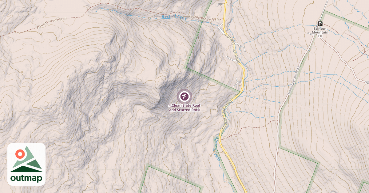 Map of 4.Clean Slate Roof and Scarred Rock