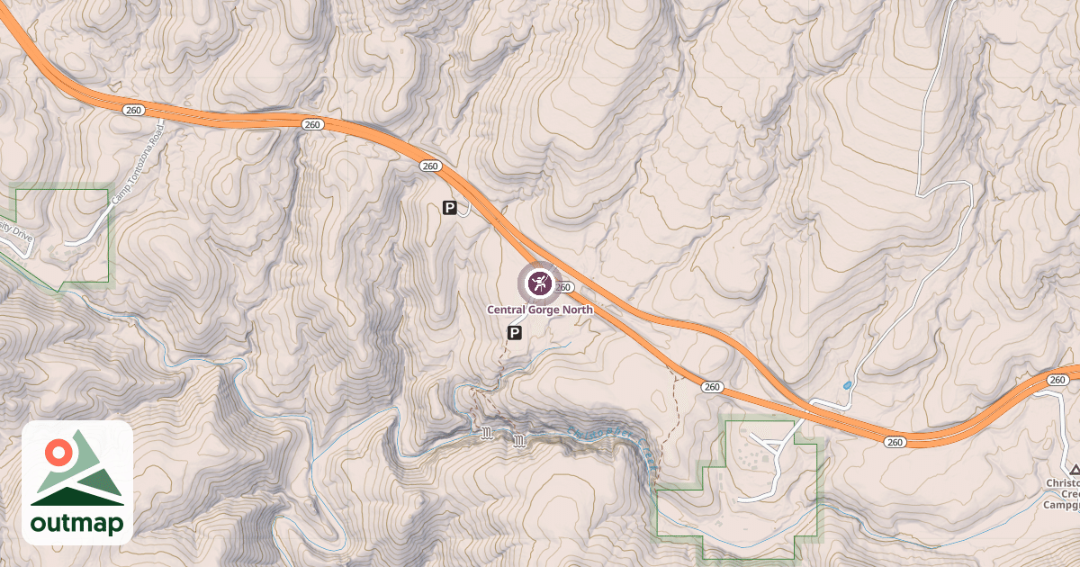 Map of Central Gorge North