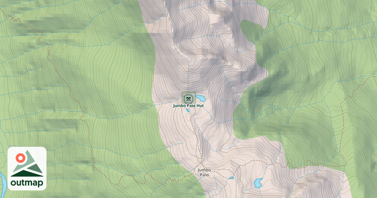 Map of Jumbo Pass Hut