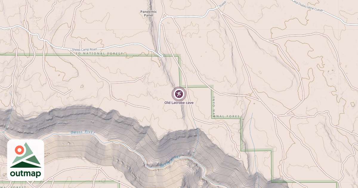 Map of Old Latrobe cave