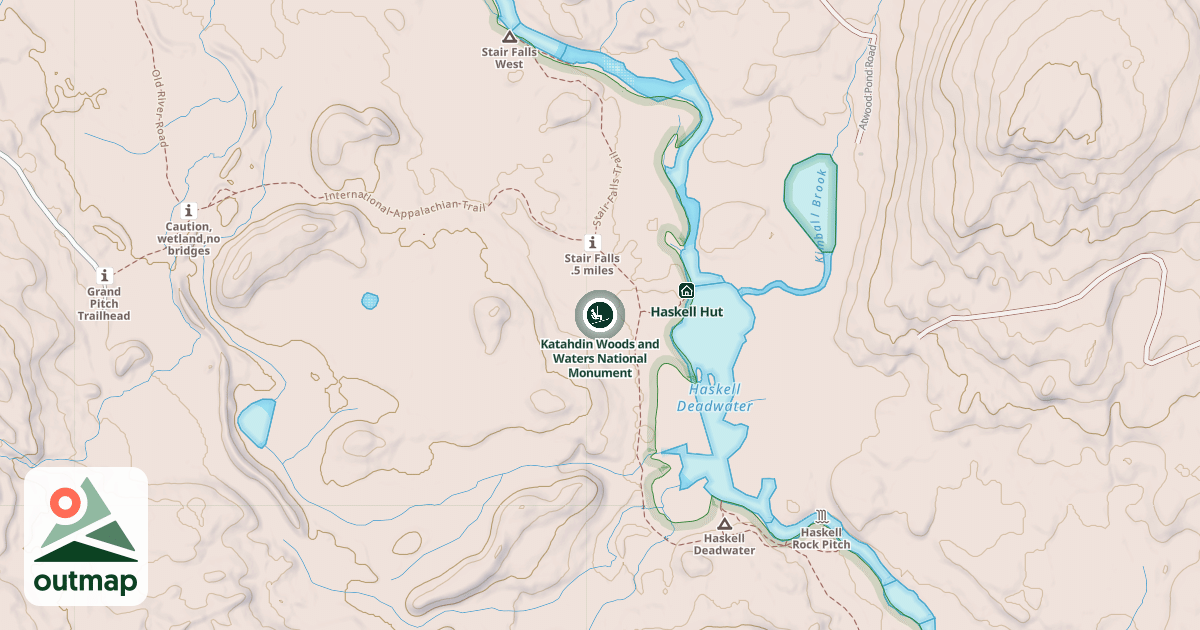 Map of Katahdin Woods and Waters National Monument