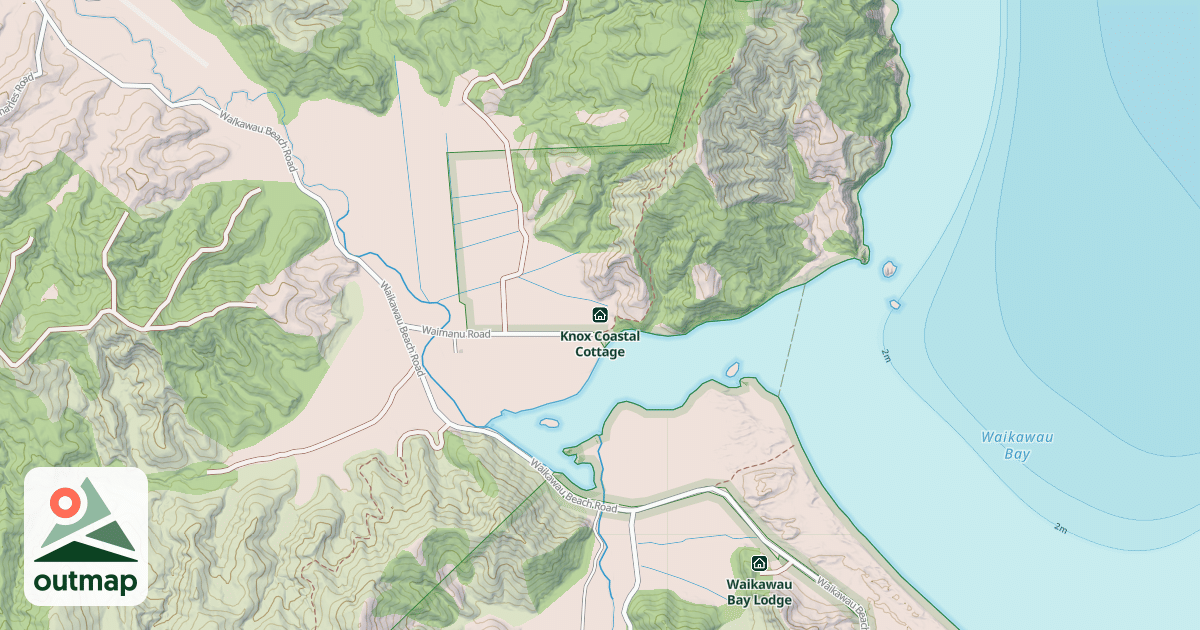 Map of Knox Coastal Cottage