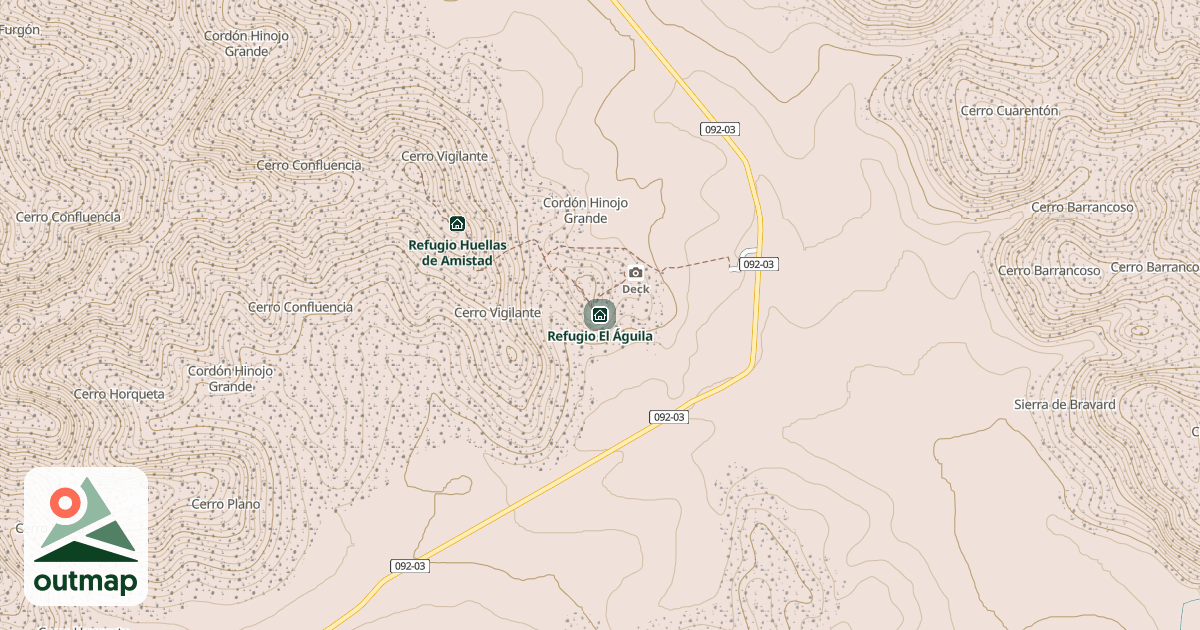 Map of Refugio El Águila