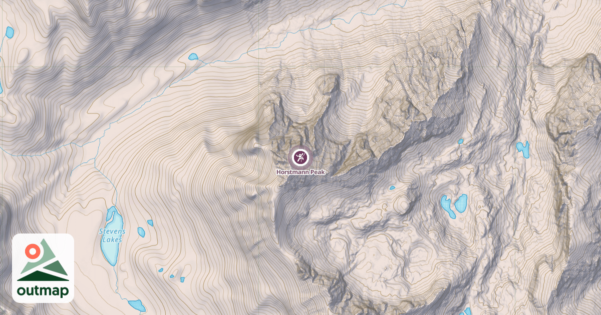 Map of Horstmann Peak