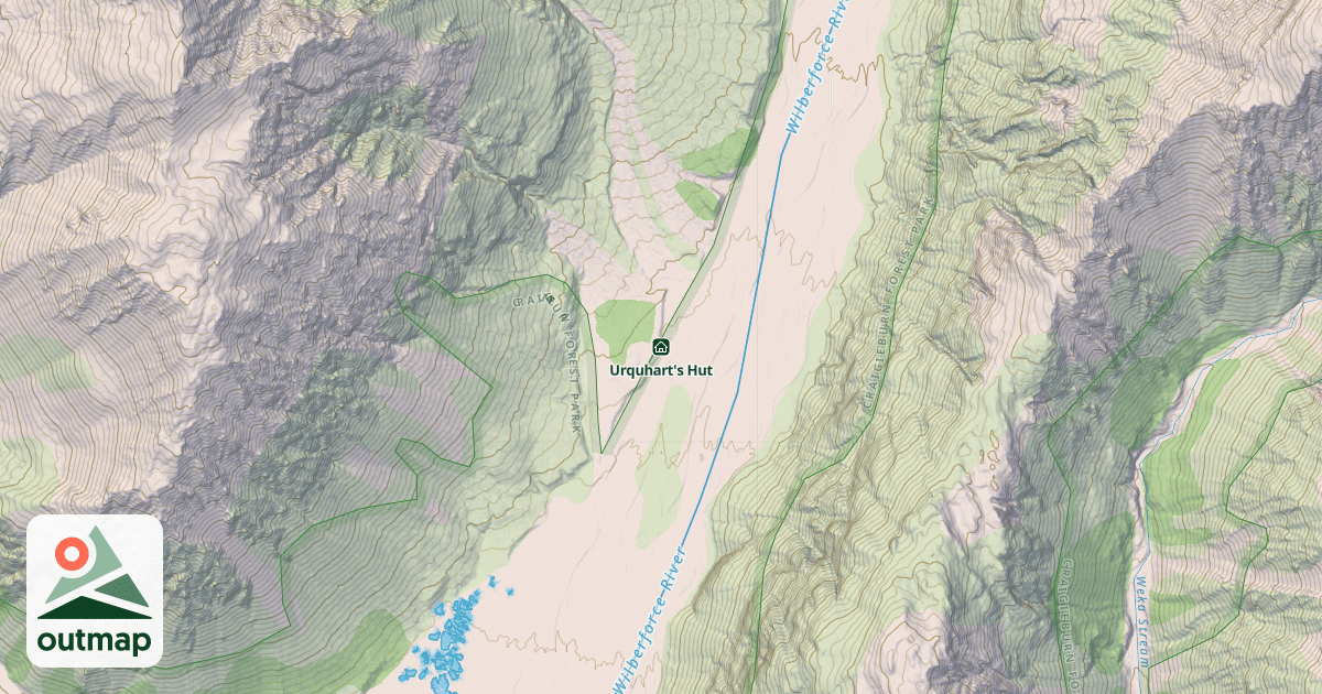 Map of Urquhart's Hut