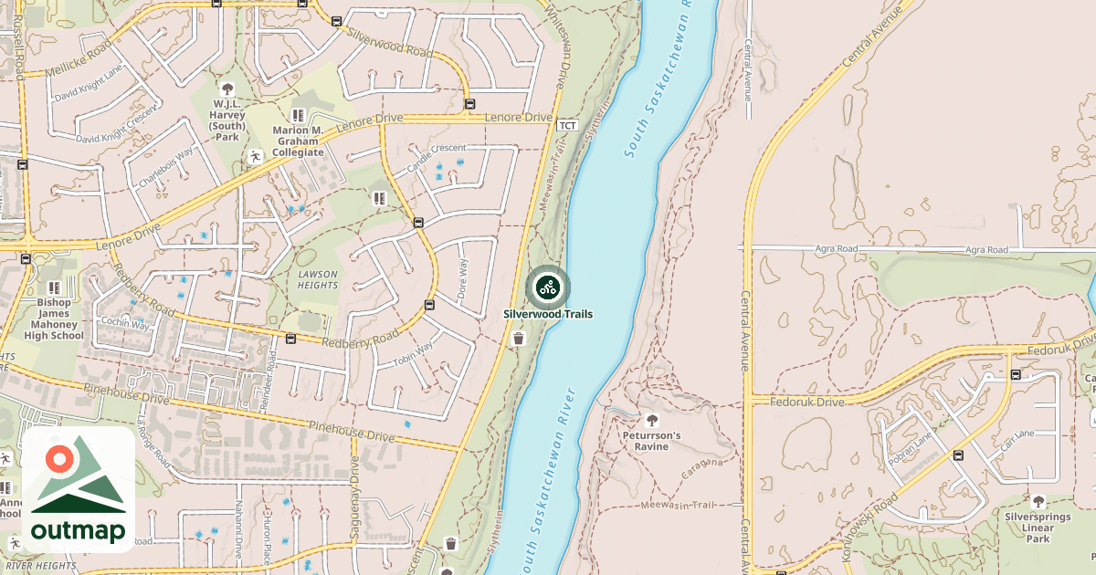 Map of Silverwood Trails
