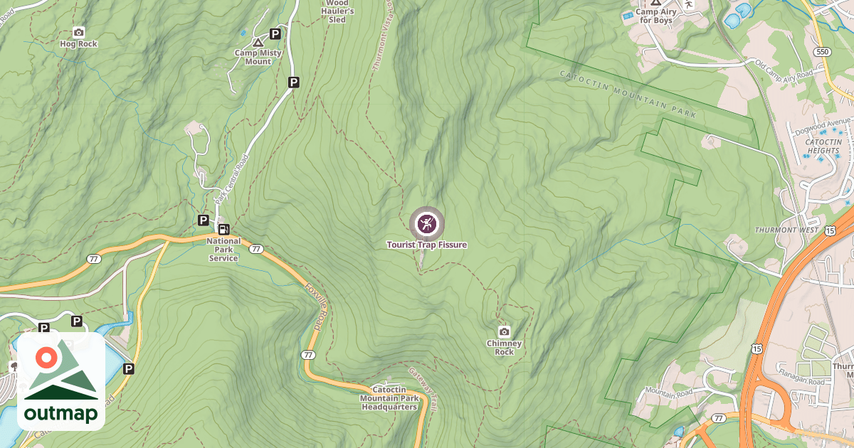 Map of Tourist Trap Fissure