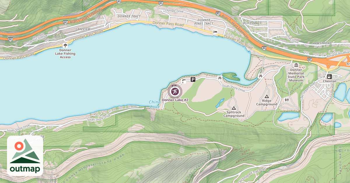 Map of Donner Lake #2