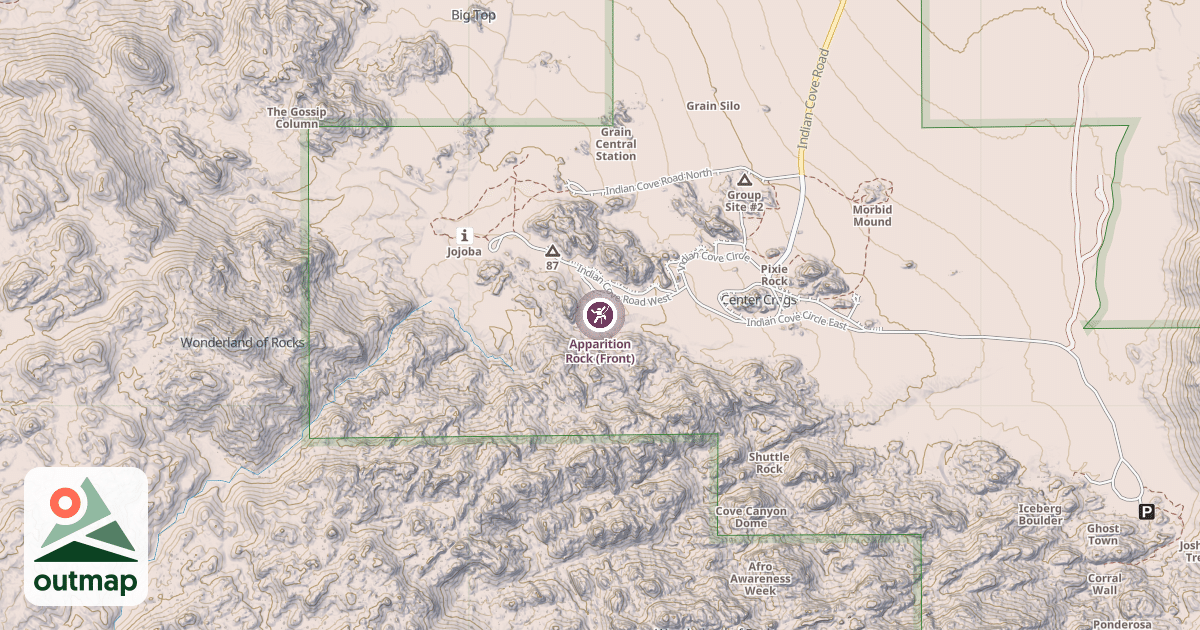 Map of Apparition Rock (Front)