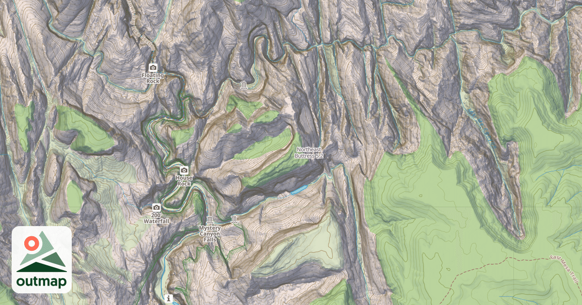 Map of Northeast Buttress
