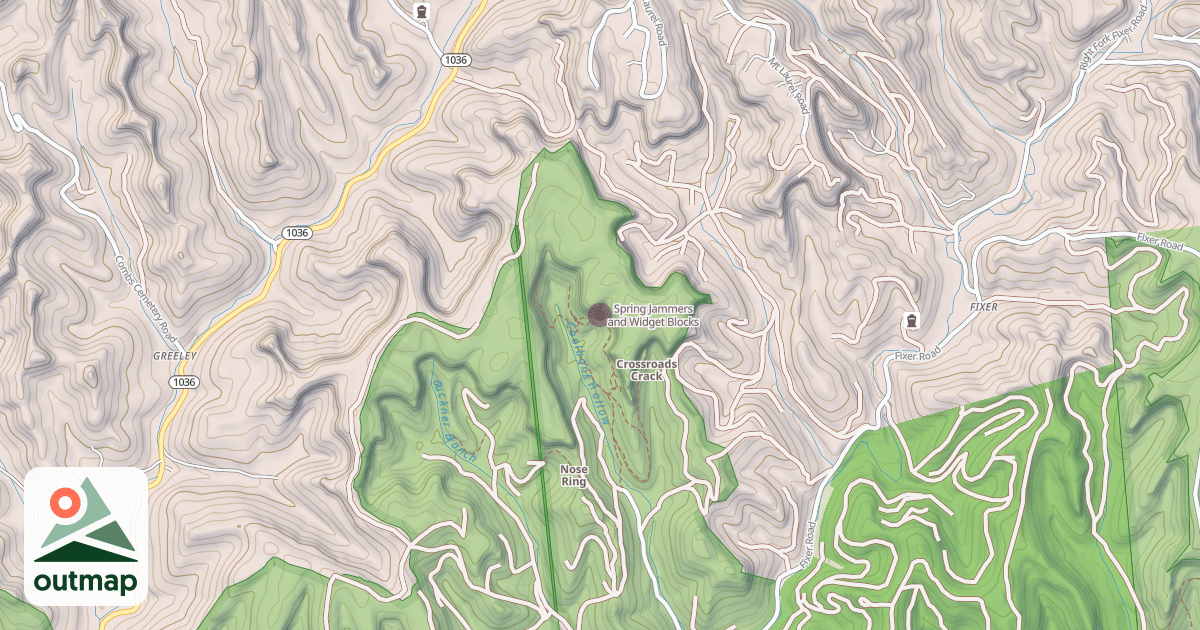 Map of Spring Jammers and Widget Blocks