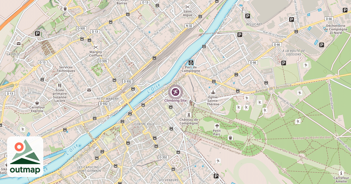 Map of Climbing Site