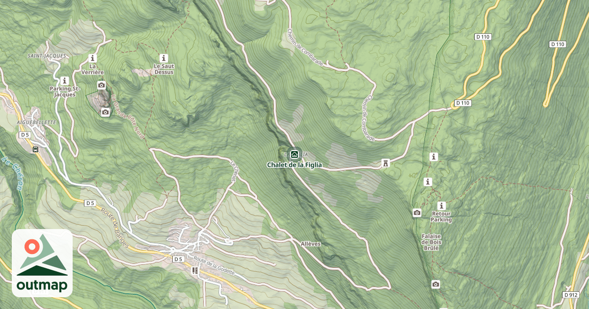 Map of Chalet de la Figlia