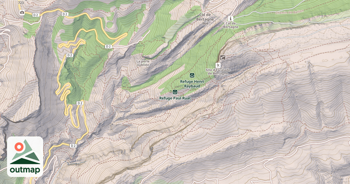 Map of Refuge Paul Ruat