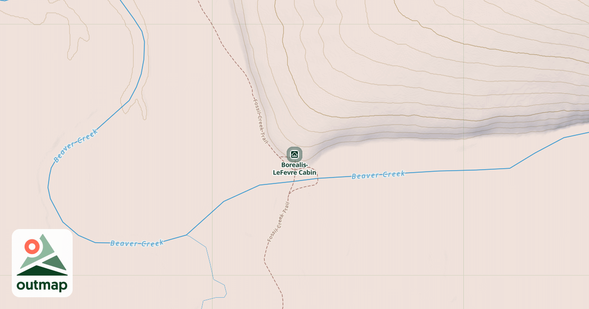 Map of Borealis-LeFevre Cabin