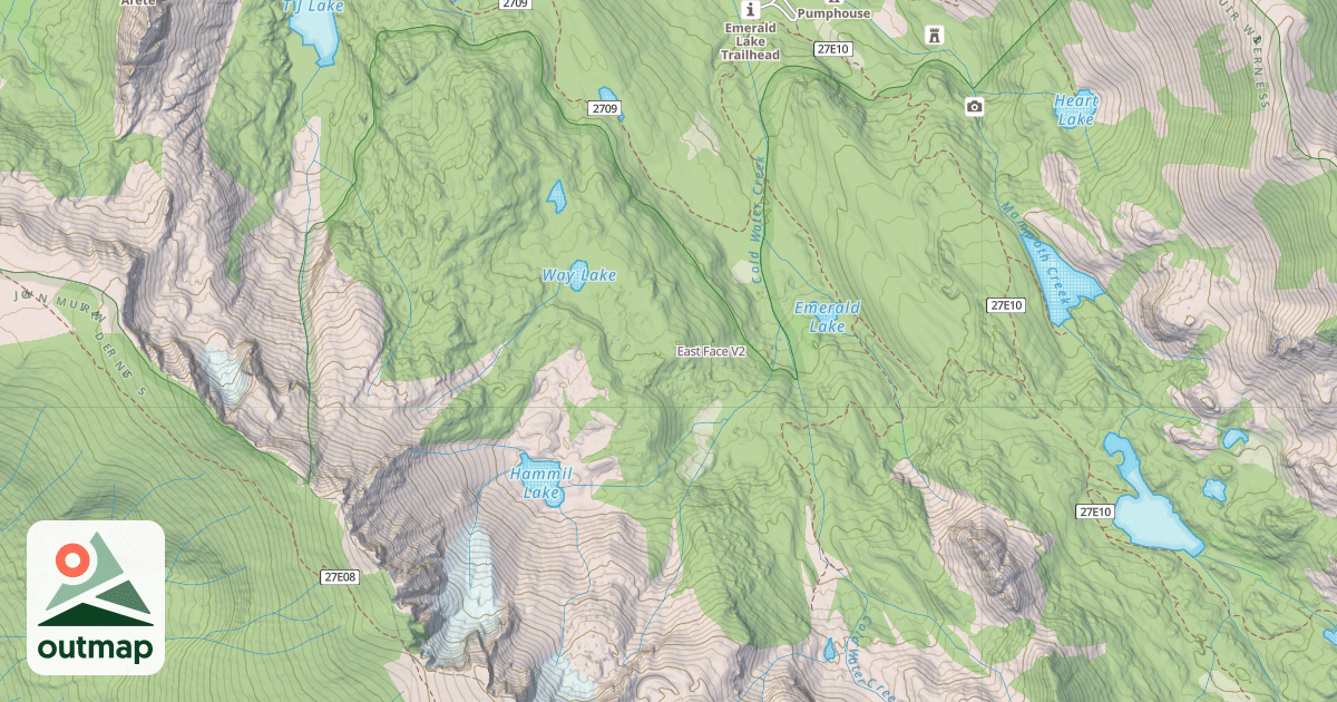 Map of East Face