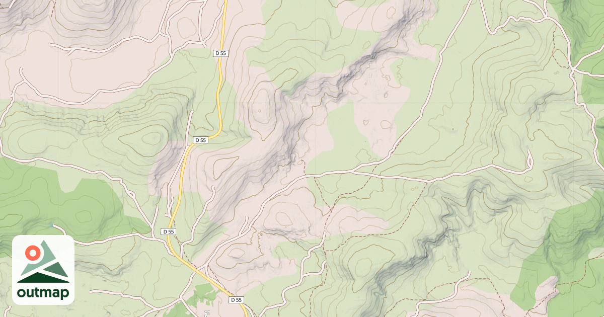 Map of Caselle aux Iris