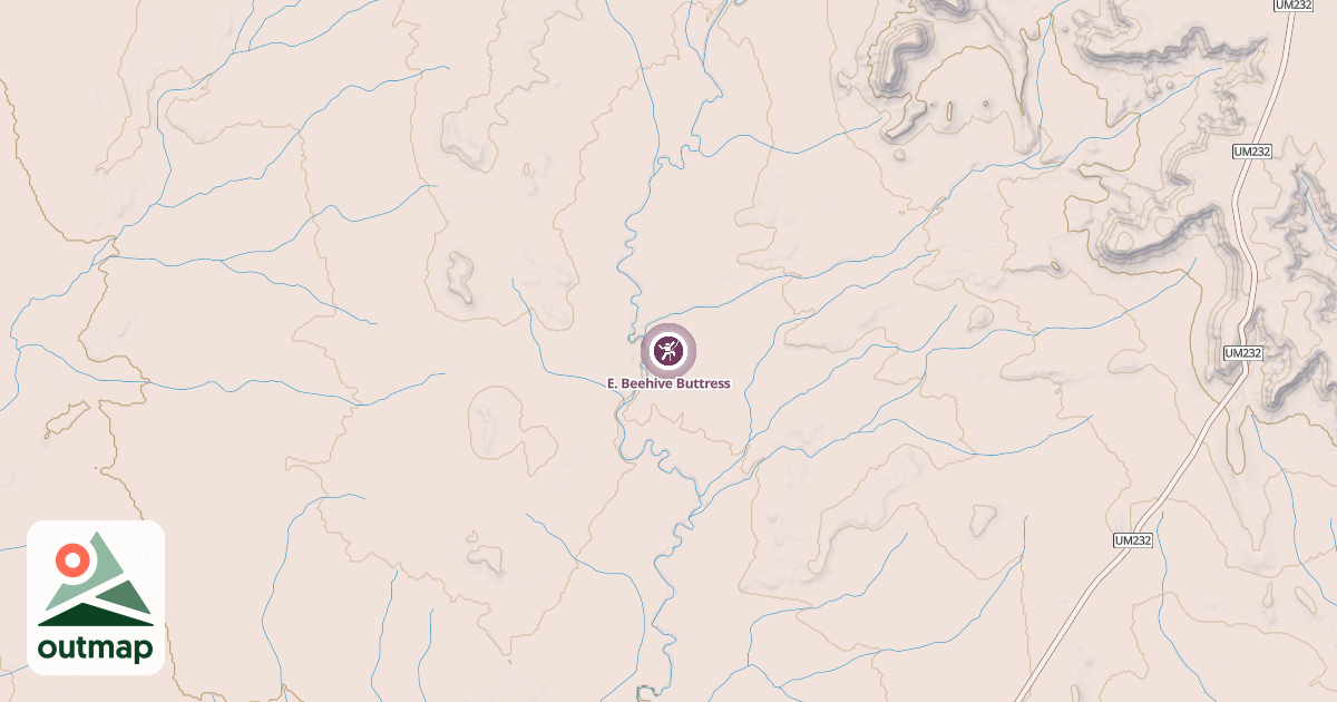 Map of E. Beehive Buttress