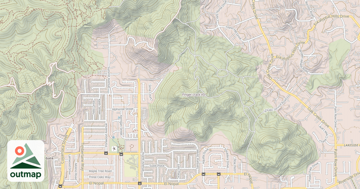 Map of Finger crack