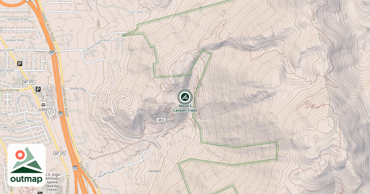 Map of Maud S Canyon Trails
