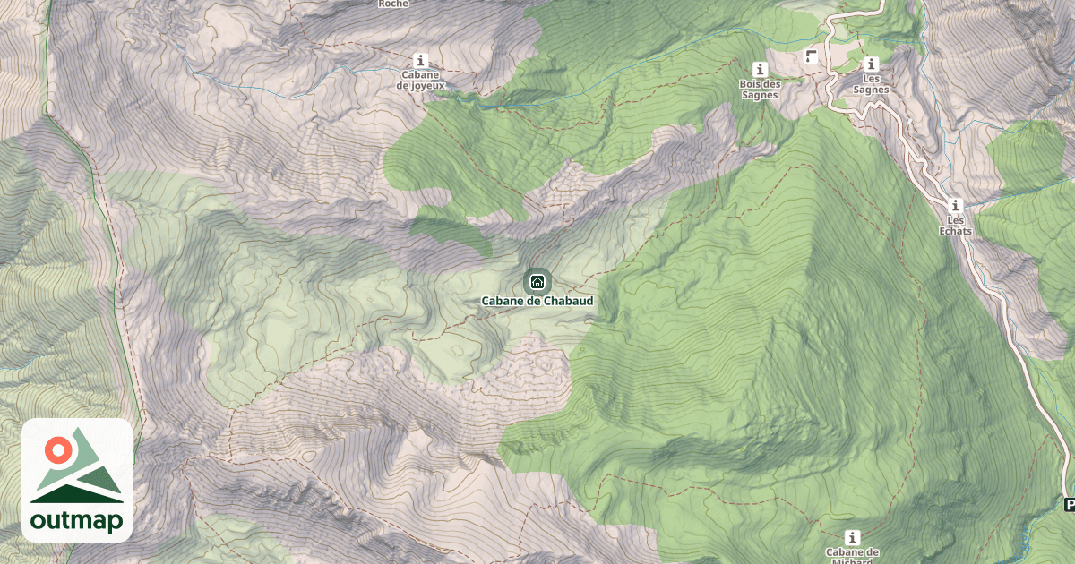 Map of Cabane de Chabaud