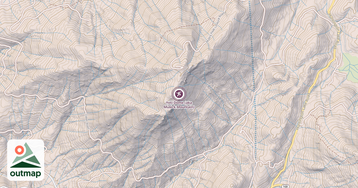 Map of Yeti Dome (aka Musick Mountain)